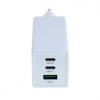 Incarcator OTB USB GaN 2xUSB-C si 1xUSB-A cu USB Power Delivery USB-PD 3 porturi 65W alb