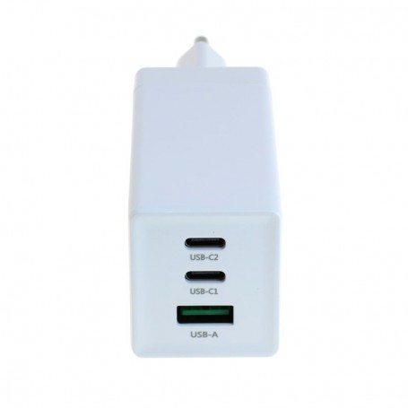 Incarcator OTB USB GaN 2xUSB-C si 1xUSB-A cu USB Power Delivery USB-PD 3 porturi 65W alb