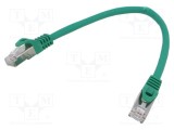 Patch cord GEMBIRD RJ45 S/FTP Cat6a LSZH 0.25m verde