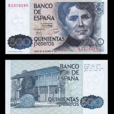 SPANIA █ bancnota █ 500 Pesetas █ 1979 █ P-157 █ UNC █ necirculata