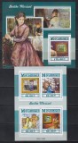 Mozambic 2015 - Picturi de Berthe Morisot, Colita+ Bloc, MNH