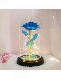 Cupola cu trandafir albastru si luminite pentru Valentines Day
