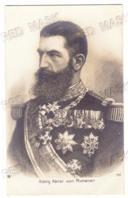 3123 - King CAROL I, Regale, Royalty, Romania - old postcard - unused foto