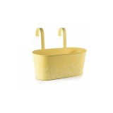 Cumpara ieftin Jardiniera flori metal galben 32,5x16x26H