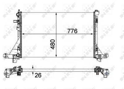 NRF 58482 Radiator, racire motor foto