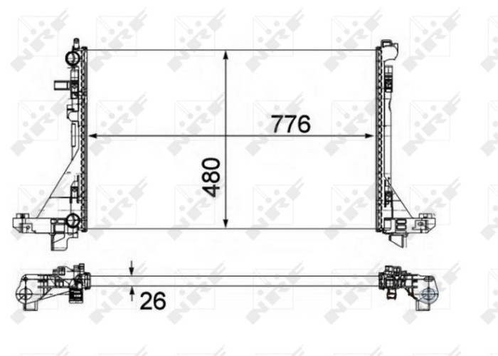 NRF 58482 Radiator, racire motor