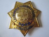 Cumpara ieftin Copie insigna mare 80 x 75 mm:Detective California Highway Patrol