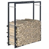 Cumpara ieftin Rastel pentru lemne de foc, negru, 80x25x100 cm, oțel