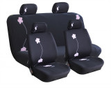 Set huse scaune auto Pink Flower Girl , Fata + Spate compatibile cu modelele cu Airbag in scaune, Streetwize