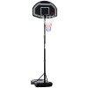 HOMCOM Coș de baschet exterior, &icirc;nălțime reglabilă 160-210 cm, cu roți, bază umplută, Negru