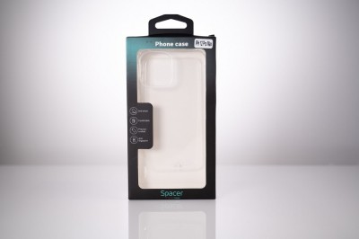Husa Iphone 12 Pro Max Spacer, grosime 1.5mm, protectie suplimentara antisoc la colturi, material flexibil TPU, transparenta &amp;quot;SPPC-AP-IP12PM-CLR&amp;quot; foto