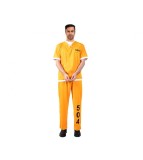Costum Prizonier pentru Adulti cu Bluza si Pantaloni, Marime Universala