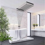 Uscator rufe de tavan, 6x170 cm, negru, Sepio