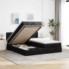 VidaXL Cadru de pat otoman cu saltele, material negru 180x200cm 3312866