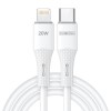 Cablu de date USB-C la Lightning, 20W, 1m Duzzona A10, alb
