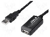 Cablu USB A mufa, USB A soclu, USB 2.0, lungime 10m, {{Culoare izola&amp;#355;ie}}, Goobay - 95119