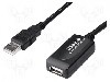 Cablu USB A mufa, USB A soclu, USB 2.0, lungime 25m, {{Culoare izola&amp;#355;ie}}, DIGITUS - DA-73103