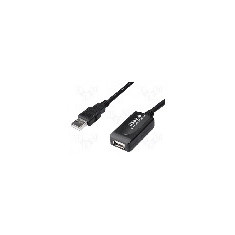 Cablu USB A mufa, USB A soclu, USB 2.0, lungime 10m, {{Culoare izola&#355;ie}}, Goobay - 95119