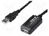 Cablu USB A mufa, USB A soclu, USB 2.0, lungime 15m, {{Culoare izola&amp;amp;#355;ie}}, DIGITUS - DA-73101 foto