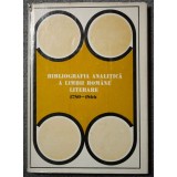 Tudor Vianu (coord.) Bibliografia analitică a limbii rom&acirc;ne literare 1780-1866