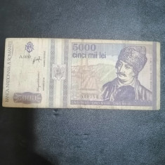 Bancnota CINCI MII LEI - 5.000 Lei - Mai 1993, circulata, uzata