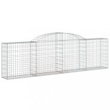 Cumpara ieftin Cos gabion arcuit, 300x30x80/100 cm, fier galvanizat
