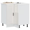 vidaXL Dulap Bază Colț Bucătărie Porto Alb Lucios 75.5x75.5x81.5cm, Mobilier Bucătărie Modular, Spațios, Picioare Reglabile