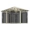 Pavilion cu plasa anti-tantari &amp; lumini LED crem 3x3x2,73m