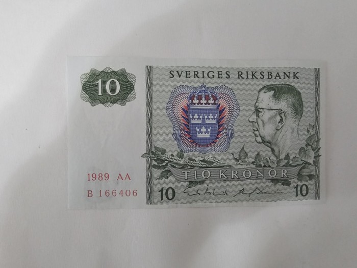 Suedia 10 Kronor 1989 Noua