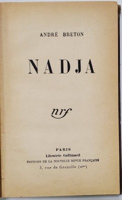 Andre Breton, Nadja - Paris, 1928 foto