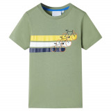 Tricou pentru copii cu m&acirc;neci scurte, kaki deschis, 128