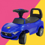 Masinuta Ride-On Pentru Copii, Maserati, Cu Melodii Si Lumini, Spatar De Protectie Si Volan, Albastr, 2-4 ani, Altele, Fata
