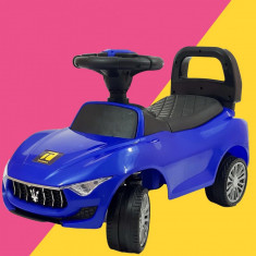 Masinuta Ride-On Pentru Copii, Maserati, Cu Melodii Si Lumini, Spatar De Protectie Si Volan, Albastr