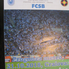 Program de meci Universitatea Craiova-FCSB / Steaua (21 octombrie 2019)