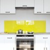 VidaXL Spate de bucătărie 2 pcs Galben 70 x 40 cm sticlă securizată 3415470