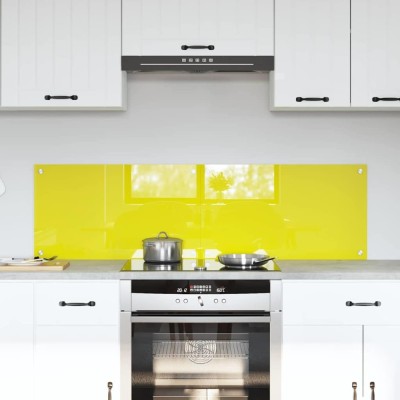 vidaXL Spate de bucătărie 2 pcs Galben 70 x 40 cm sticlă securizată 3415470 foto
