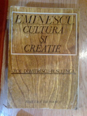 e0b Eminescu cultura si creatie - Zoe Dumitrescu Busulenga foto