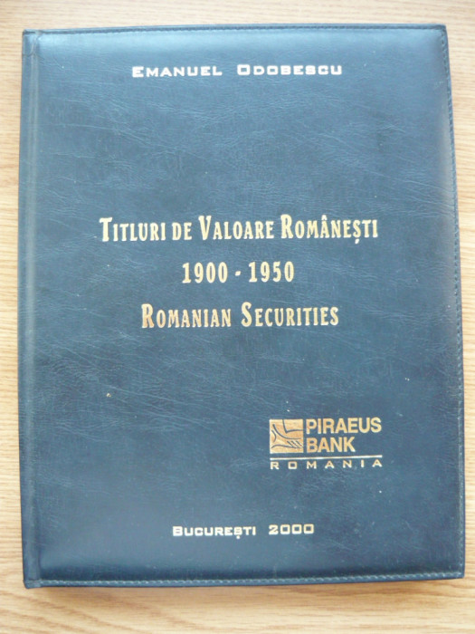 EMANUEL ODOBESCU - TITLURI DE VALOARE ROMANESTI (1900 - 1950 )