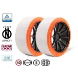 Huse antiderapante ISSE Super, alb cu portocaliu