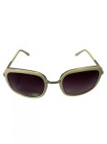 Ochelari de soare dama, UV400, Crem, Plastic, Violet, Oem