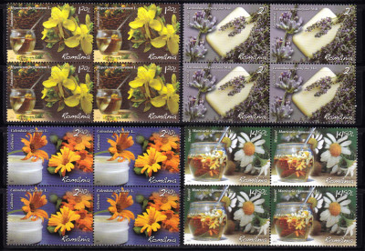 RO 2015 LP 2074 &amp;quot;Plante medicinale &amp;quot; ,serie in bloc de 4 ,MNH foto