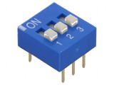 Comutator DIP-SWITCH 3 Sec&Aring;&pound;iuni ON-OFF 0,025A 24VDC