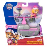 PATRULA CATELUSILOR VEHICUL SI FIGURINA SKYE CU ACCESORII DE CRACIUN