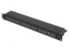 Patch Panel RJ45 Cat 6a 24 Porturi Negru 19&quot; RACK, Logilink