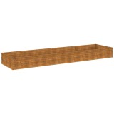 Cumpara ieftin Strat inaltat de gradina, 387x100x36 cm, otel corten