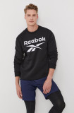 Reebok Bluză GR1654 bărbați, culoarea negru, cu imprimeu