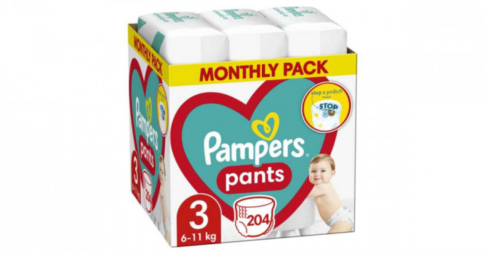Pampers Pants havi Pelenkacsomag 6-11kg Midi 3 (204db)
