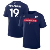 Florida Panthers tricou de bărbați 2025 Stanley Cup Champions Name &amp;amp; Number - Matthew Tkachuk #19 - L