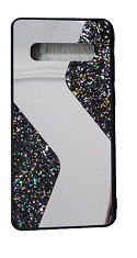 Husa silicon oglinda si sclipici ( glitter) Samsung S10 Plus ; S10+ , Negru foto