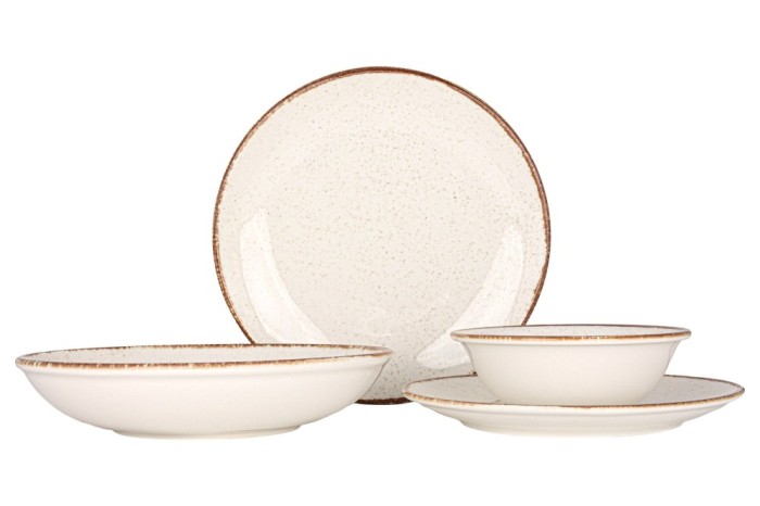 Rinart Set de vesela (Large) - Brunilda - 24 bucăți - 6 persoane - Porţelan